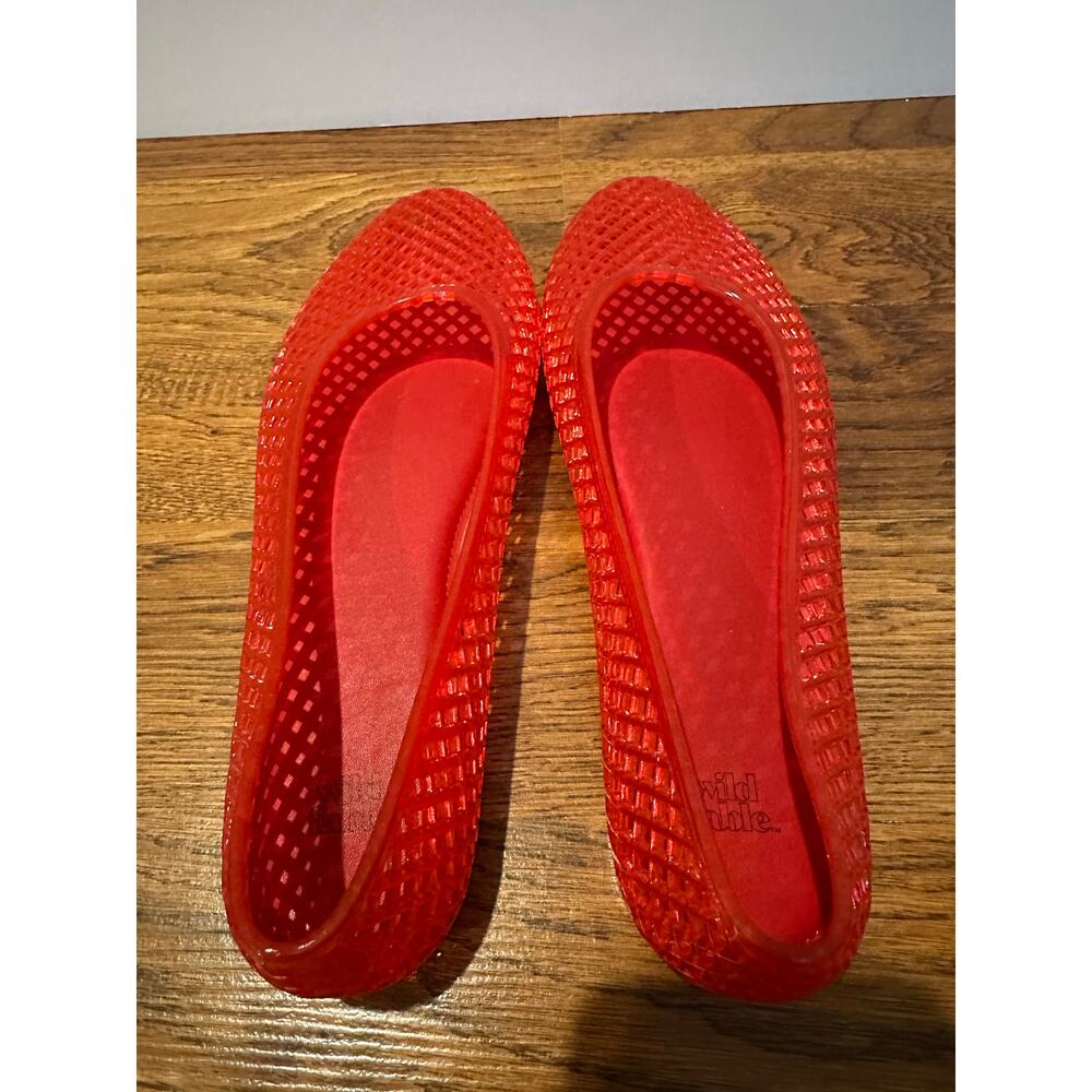 Wild Fable Isabella Jelly Flats Red Women’s Size 9 Slip On Cute Summer - Picture 9 of 11